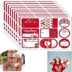 High-quality Adhesive Labels Christmas Gift Tag Stickers Santa Elk Xmas Theme Diy Present Box Greeting Card Envelope Labels 10 (ONLINE ORDER ONLY)