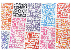 Korea Ins Cute Pixel Dialog Series Decorative Sticker Hand Account Idol Card DIY Material Sticker Personalized Kawaii Stationery (ONLINE ORDER ONLY)