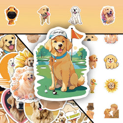 10/30/54PCS Golden Retriever Cartoon Stickers Kawaii Dog Sticker Cute Animal Toy Luggage Laptop Guitar Bike Decoration Decals (ONLINE ORDER ONLY)