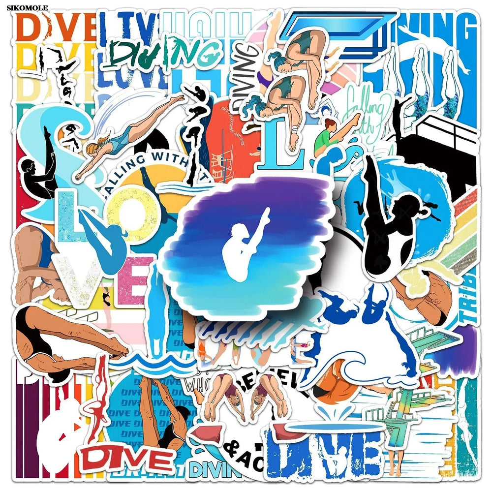 Cartoon Diving Stickers Set for Laptop Luggage Notebook Kids Toys (ONLINE ORDER ONLY)