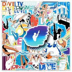 Cartoon Diving Stickers Set for Laptop Luggage Notebook Kids Toys (ONLINE ORDER ONLY)
