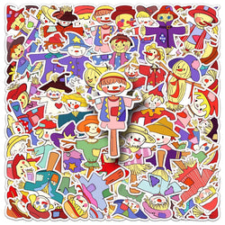10/50pcs Cute Funny Scarecrow Graffiti Stickers Kids Toy DIY Laptop Notebook Skateboard Motorcycle Phone Waterproof Sticker (Online Order Only)