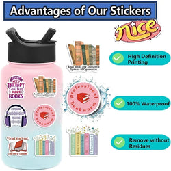 10/30/50PCS Cartoon Reading PVC Sticker Aesthetic Decoration Scrapbooking Sketchbook Korean Stationery School Supplies for Kids (ONLINE ORDER ONLY)