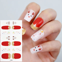 14Tips Solid Color Stickers Nail Art Supplies European & American Simple Decals Oil Film Decals Press on Nails Stickers Designer (ONLINE ORDER ONLY)