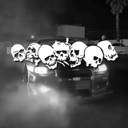 Skull Skeleton Car Sticker Fashion Waterproof Vinyl Decal Car Styling Decoration Accessories (ONLINE ORDER ONLY)