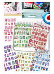 1 Sheets Snack House Series Sticker PET Star Flash Film Deco Scrapbook DIY Material Decoration Stationery Stickers (ONLINE ORDER ONLY)