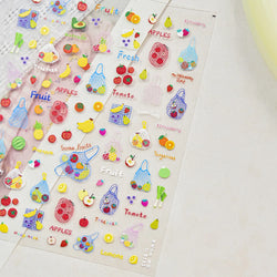Colorful Swimsuit Bikini Fresh String Bag Vegetables Fruits Summer Beach Underwear Sunscreen Nail Art Stickers Manicure Decals (ONLINE ORDER ONLY)