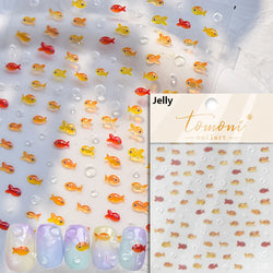 Little Red Fish Jelly Summer Goldfish Carp Ocean Beach Mermaid Sea Shiny Small Koi Soft Relief Nail Art Stickers Manicure Decals (ONLINE ORDER ONLY)