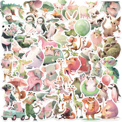 Cute Animal Stickers for Laptop, Phone, Guitar, Car, Bike, Skateboard - 10/30/50PCS Cartoon Decals (Online Order Only)