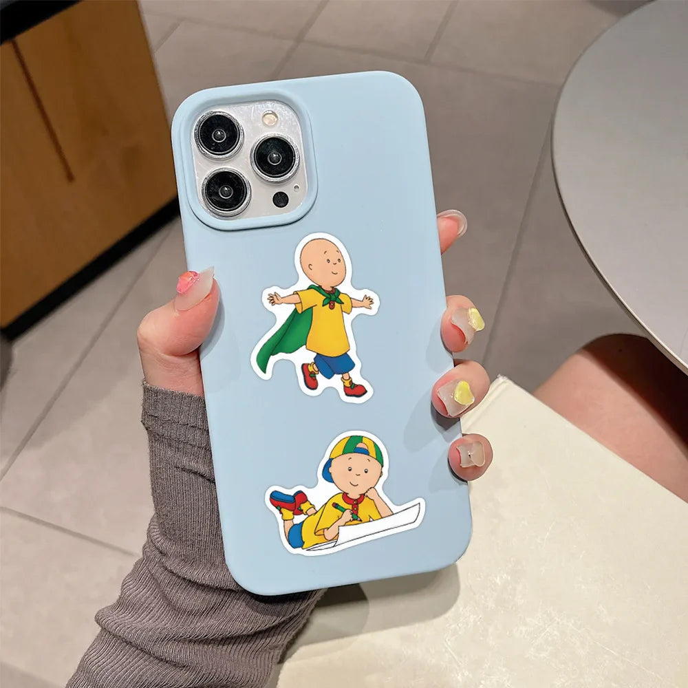 10/30/55PCS Funny Caillou Animation Stickers Cartoon Graffiti Decals Kids Gift DIY Laptop Phone Guitar Scrapbook Children's Toy (ONLINE ORDER ONLY)