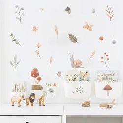 Boho Snail Mushroom Nursery Wall Decals Removable Vinyl Stickers Kids Room Decor (Online Order Only)