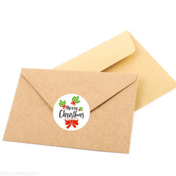 100-500pcs Christmas Gift Decorative Stickers 1 Inch Round Thank You Labels Handmade Candy Biscuits Packaging Christmas Sticker (ONLINE ORDER ONLY)