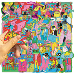 50pcs Cartoon Colorful Animal Stickers For Luggage Skateboard Laptop Guitar Aesthetic Graffiti Sticker Decals Toys (ONLINE ORDER ONLY)