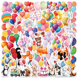 50pcs Colorful Cute Cartoon Balloons Stickers DIY Waterproof Graffiti For Luggage Laptop Water Bottle Diary Vinyl Decals (ONLINE ORDER ONLY)