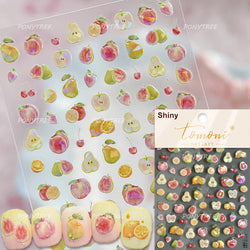 Soda Fruit Beverage Bottle Bear Watermelon Popsicle Dessert Ice Cream Cat Cherry Strawberry Bow Summer Nail Art Stickers Decals (ONLINE ORDER ONLY)