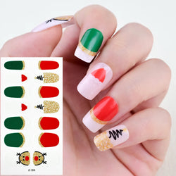 14Tips Solid Color Stickers Nail Art Supplies European & American Simple Decals Oil Film Decals Press on Nails Stickers Designer (ONLINE ORDER ONLY)