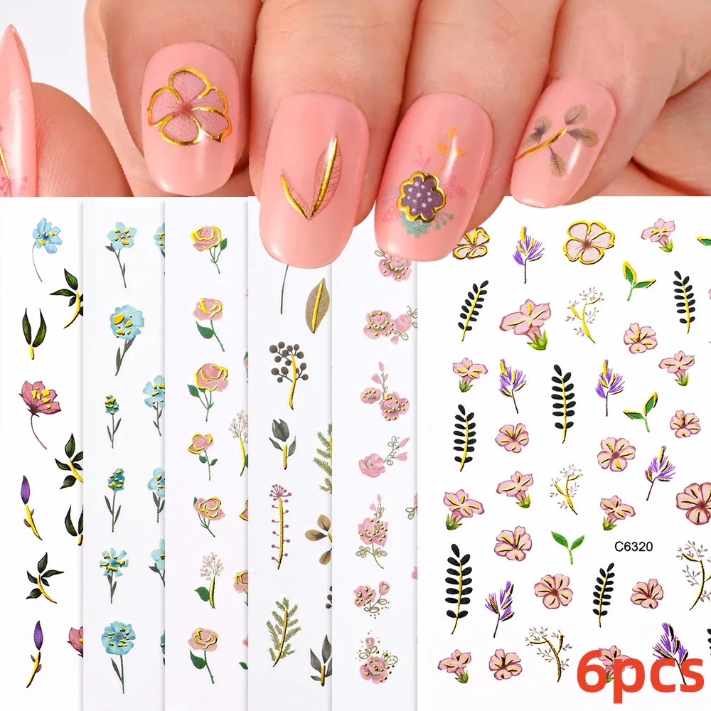 6 Sheets Moon/Star Nail Art Sticker Adhesive Gold Color Sticker Sheets Universal Constellation Shapes Sticker Art Decoration (ONLINE ORDER ONLY)