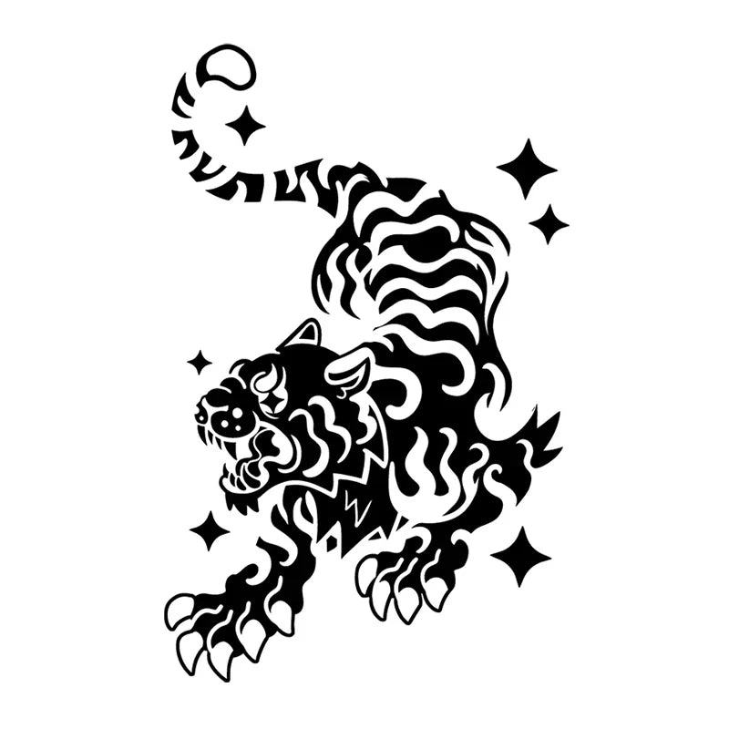 Beast of Prey Tiger Car Stickers for Window Decoration Notebook Outdoor Sticker External Accessories Waterproof PVC Vinyl Decals (ONLINE ORDER ONLY)