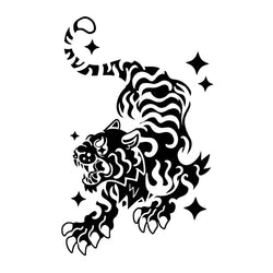 Beast of Prey Tiger Car Stickers for Window Decoration Notebook Outdoor Sticker External Accessories Waterproof PVC Vinyl Decals (ONLINE ORDER ONLY)