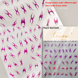 Golden Ink Brush Hot Stamping Irregular Lines Texture Sensation Moon Advanced Feeling Adhesive Nail Art Sticker Manicure Decals (Online Order Only)