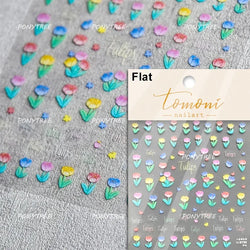 Tulips Flower Letter Bowknot Butterfly Irregular Lines Pearl Tender 5D Adhesive Nail Art Stickers Manicure Decals Stick on Nail (ONLINE ORDER ONLY)