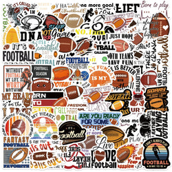 50pcs Football Art Stickers Decals For Mobile Phone Case Luggage Skateboard DIY Decorative Waterproof Sticker (ONLINE ORDER ONLY)