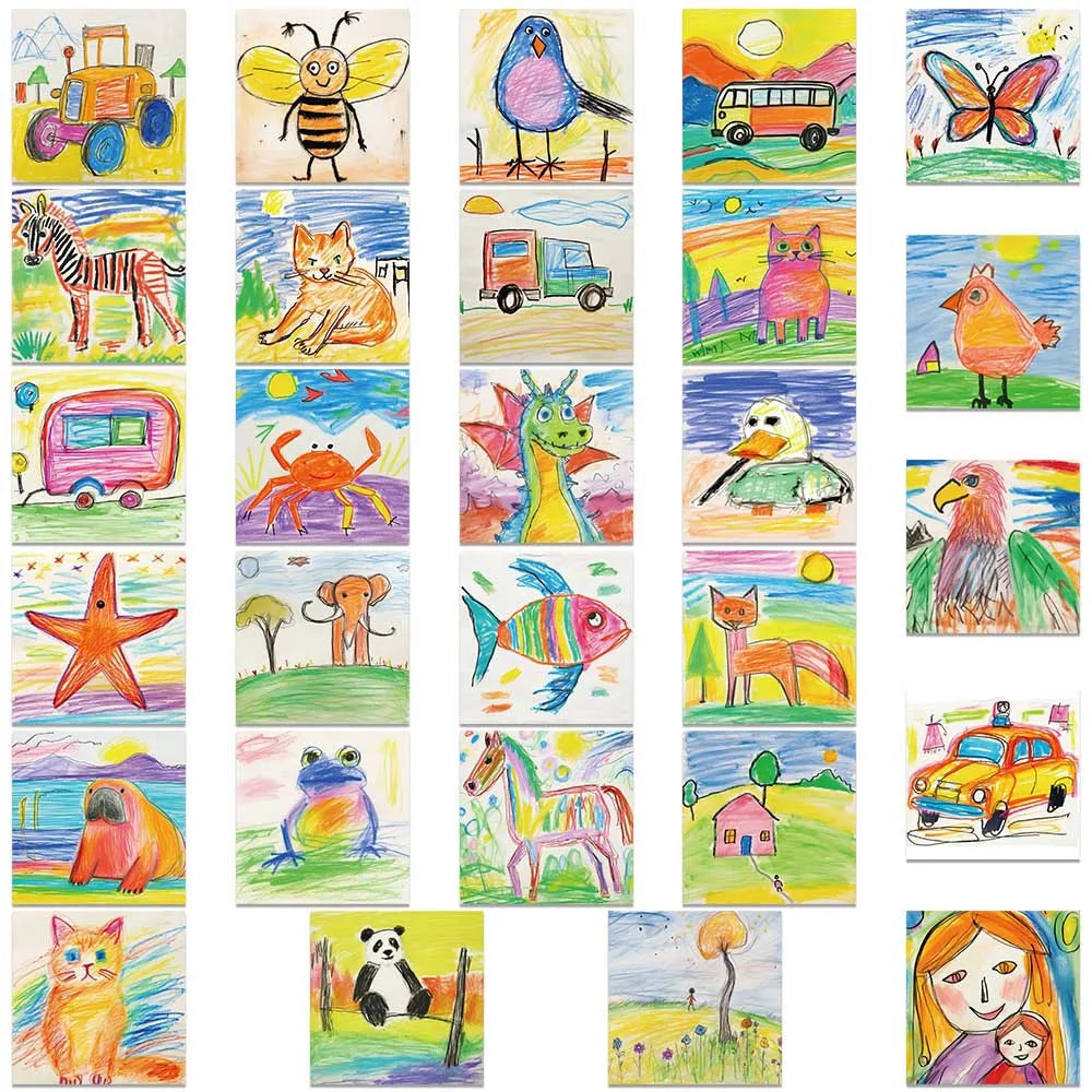 10/30/50PCS Cute Cartoon Painting Stickers Decals DIY Phone Suitcase  Notebook Fridge Bike Guitar Funny Decals Waterproof Toys (ONLINE ORDER ONLY)