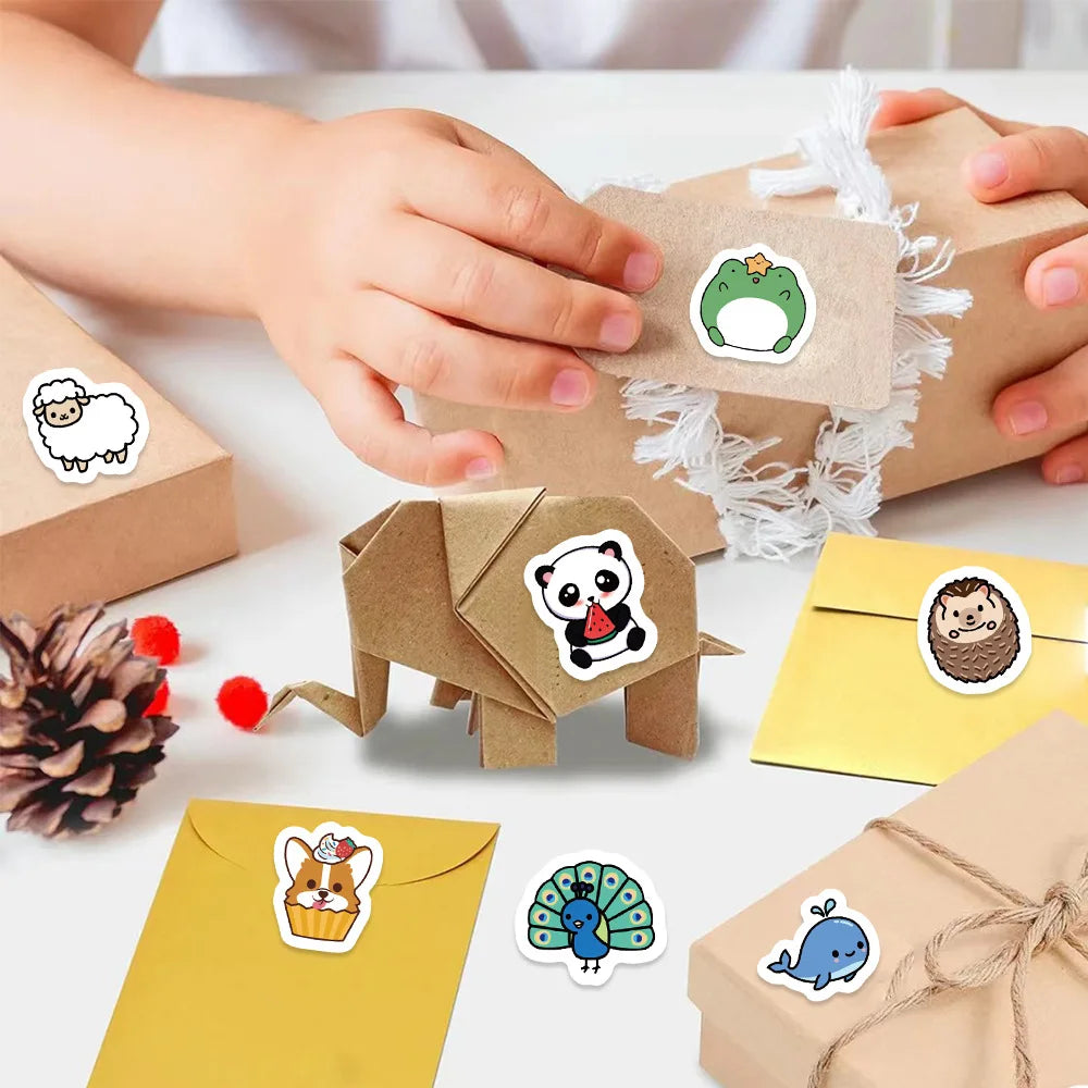 100-500pcs Cute Reward Stickers Animals Sticker For Kids Motivational Star Decals For School Teacher Student Stationery (ONLINE ORDER ONLY)