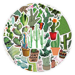 10/53Pcs Cute Plants Cactus Graffiti Stickers Decals for Kids Toys Laptop Phone Luggage Scrapbook Skateboard Creative Sticker (Online Order Only)