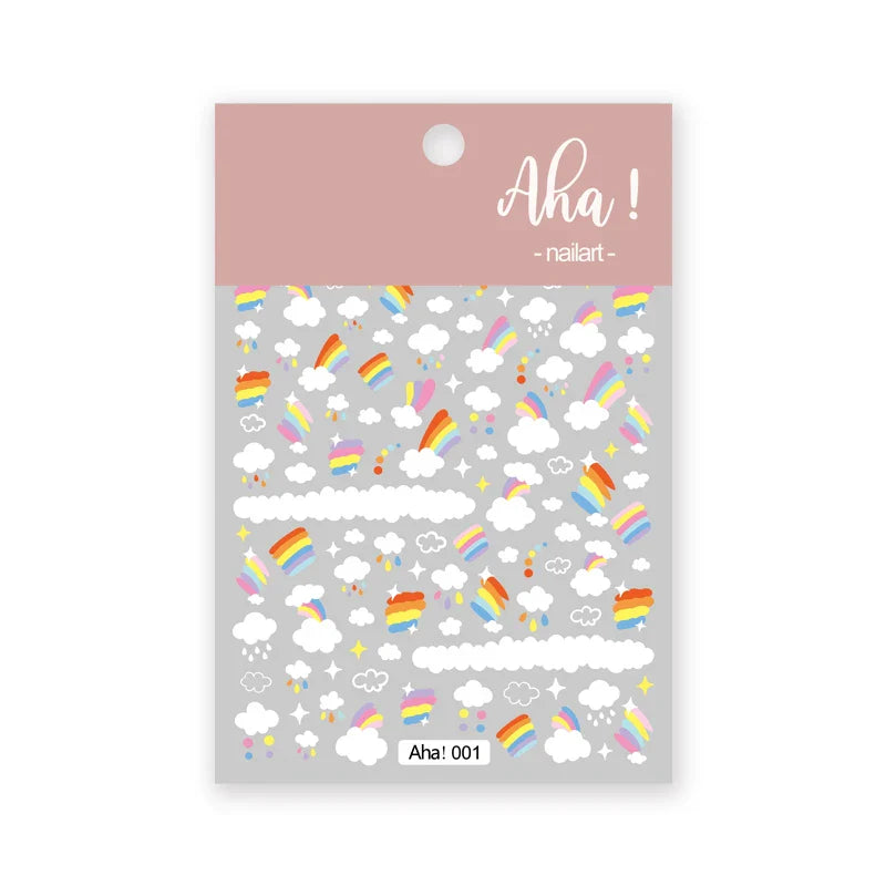 1pc 3D Cloud Moon Design Nail Art Stickers Ultra Thin Self Adhesive Nail Art Decals White Clouds Nail Art Decoration Supplies *N (Online Order Only)