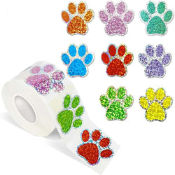 100-500pcs Cute Animal Paw Sticker DIY Colorful Holographic Lables Art Crafts Sticker Student Reward Stationery Stickers (ONLINE ORDER ONLY)