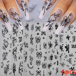 6 Sheets Moon/Star Nail Art Sticker Adhesive Gold Color Sticker Sheets Universal Constellation Shapes Sticker Art Decoration (ONLINE ORDER ONLY)