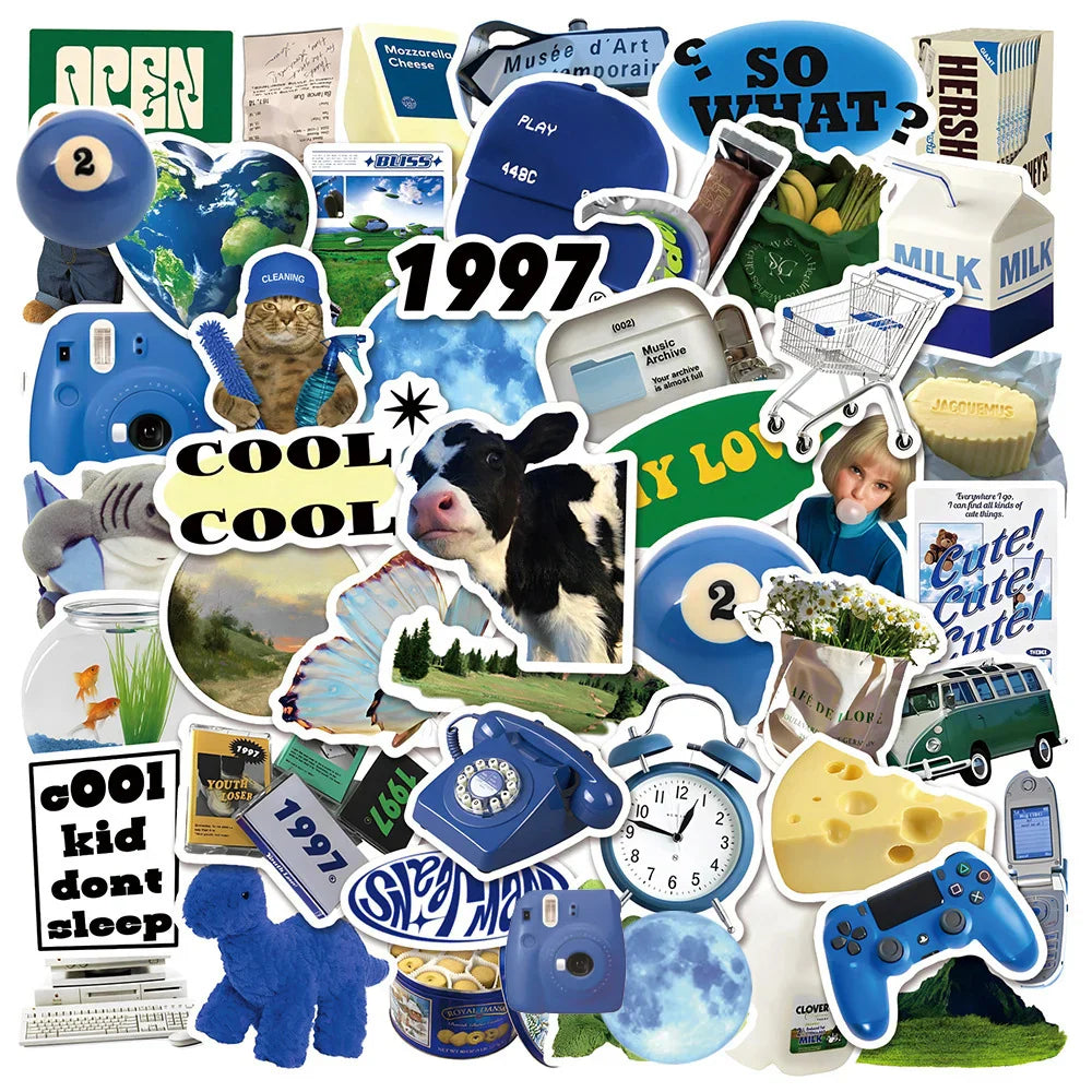 Kawaii Cartoon Stickers 10/30/50pcs Cute Decals for Laptop, Phone, Bike, Car, Wall (Online Order Only)