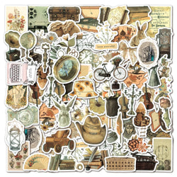 Vintage Aesthetic Stickers Pack - Retro Cartoon Decals for Laptop, Suitcase, Phone, Notebook (ONLINE ORDER ONLY)