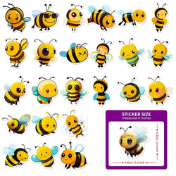 10/30/50PCS Cartoon Little Bee PVC Sticker Aesthetic Children's Laptop Decoration Scrapbooking Stationery School Supplies (ONLINE ORDER ONLY)