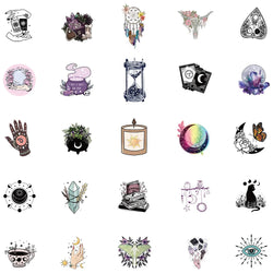 10/30/50pcs Gothic Boho Witch Magic Apothecary Graffiti Stickers Skateboard Guitar Luggage Car Phone Cool Sticker Decal Kid Toy (Online Order Only)