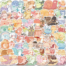 Cartoon Snail Stickers Waterproof Decals for Laptop, Phone, Luggage, Water Bottle (ONLINE ORDER ONLY)