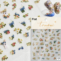 Chic Romantic Red White Flower Hot Stamping 5D Self Adhesive Nail Art Stickers Shiny Dreamy Camellia Rhinestone Manicure Decals (ONLINE ORDER ONLY)