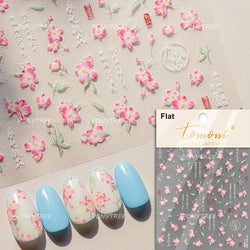 Colourful Field Bouquet Flower Spring Field Violet Daisy Bowknot Butterfly 5D Relief Adhesive Nail Art Stickers Manicure Decals (ONLINE ORDER ONLY)