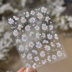 Charm Pink Yellow Flower Petal Stamen Stamen Peony Self Adhesive Nail Art Decorations Stickers Shiny Rhinestone Manicure Decals (ONLINE ORDER ONLY)