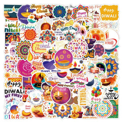 Diwali Cartoon Sticker Pack - Fridge Laptop Luggage Skateboard Graffiti (ONLINE ORDER ONLY)