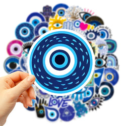10/30/50PCS Cool Turkish Evil Eye Stickers Aesthetic Decals For Kids Phone Laptop Guitar Luggage Car Waterproof Sticker Kid Toys (Online Order Only)