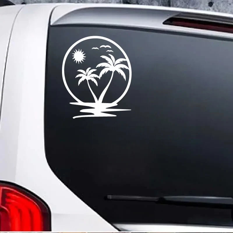Coconut Tree Stickers,Vinyl Waterproof  Self-adhesive Decorative Car Sticker,For Cars, Trucks, Walls, Laptops, Windows, (ONLINE ORDER ONLY)