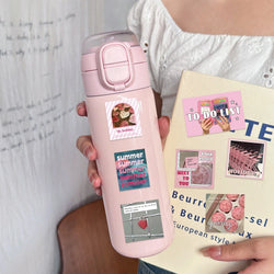 30Pcs Pink Holiday Stickers Aesthetic Art PVC Decals Scrapbooking Label Diary Stationery Computer Refrigerator (ONLINE ORDER ONLY)