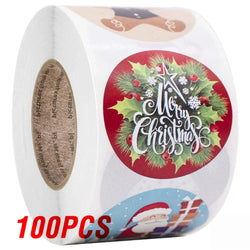 100-500 Pcs Golden Font Merry Christmas Sticker Thank You Sticker Seal Label For Envelope Gift Wrapping Scrapbook 1 Inch (ONLINE ORDER ONLY)