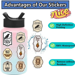 50PCS Cool Gothic Graffiti Skull Stickers Decals Kids Toy DIY Diary Suitcase Scrapbook Phone Laptop Bike Sticker (ONLINE ORDER ONLY)
