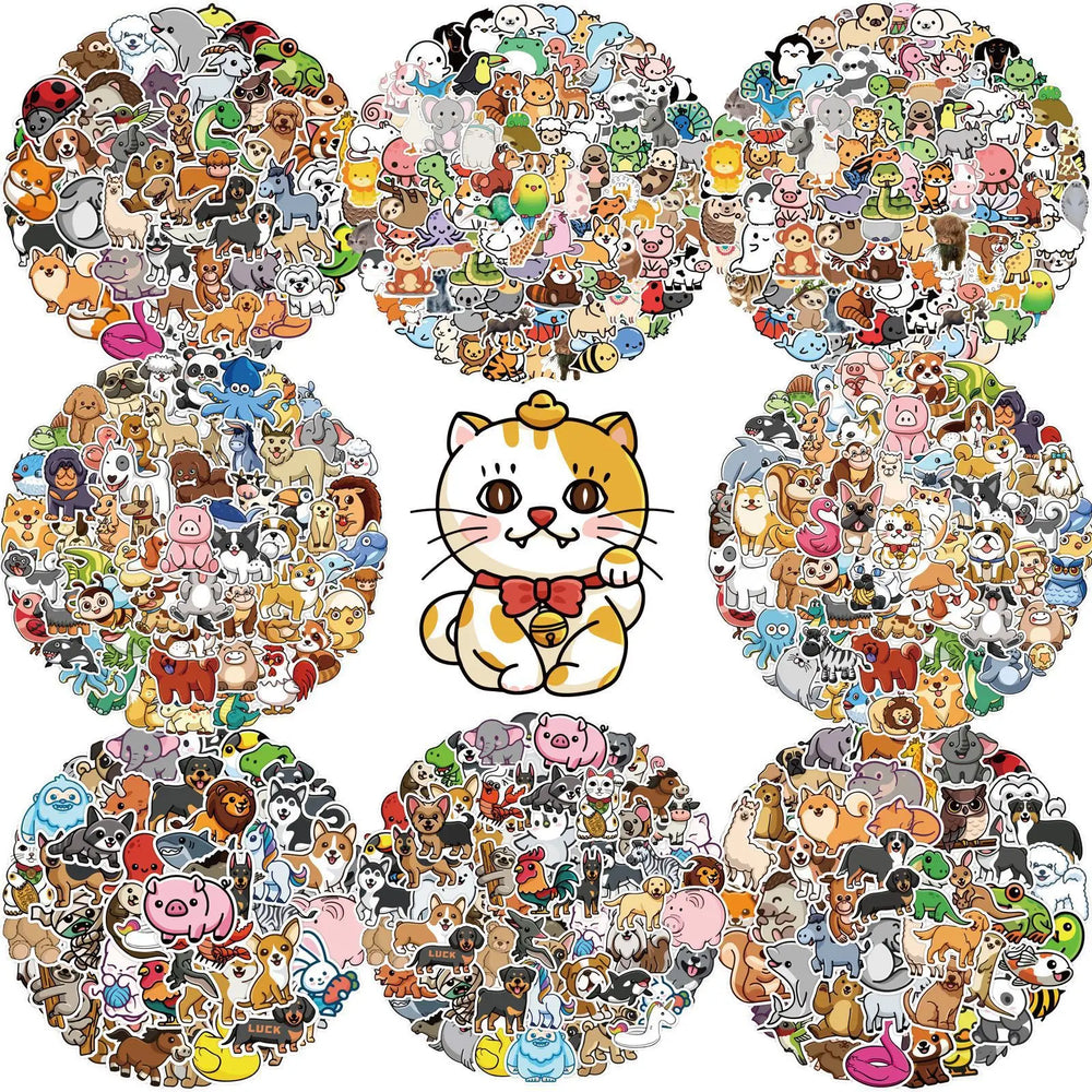 50pcs Animal Cartoon Stickers for Luggage, Laptop, Phone, Kids Toys (Online Order Only)