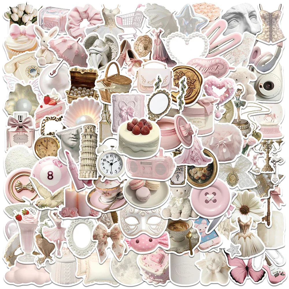 100PCS Ballet Girl Kawaii Sticker Set - Waterproof Decals for Skateboard, Laptop, Phone, Scrapbook (Online Order Only)