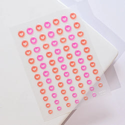 1Sheet Valentine's Day Decals 5D Nail Art Stickers Heart Self-Adhesive Slider Love Letters DIY Manicure Accessories "Dopamine" % (ONLINE ORDER ONLY)