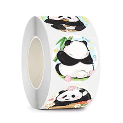 100-500Pcs 2.5cm Cute Animal Panda Label Stickers Roll for Envelope Student Work Stationery Seal Lable Gift (ONLINE ORDER ONLY)